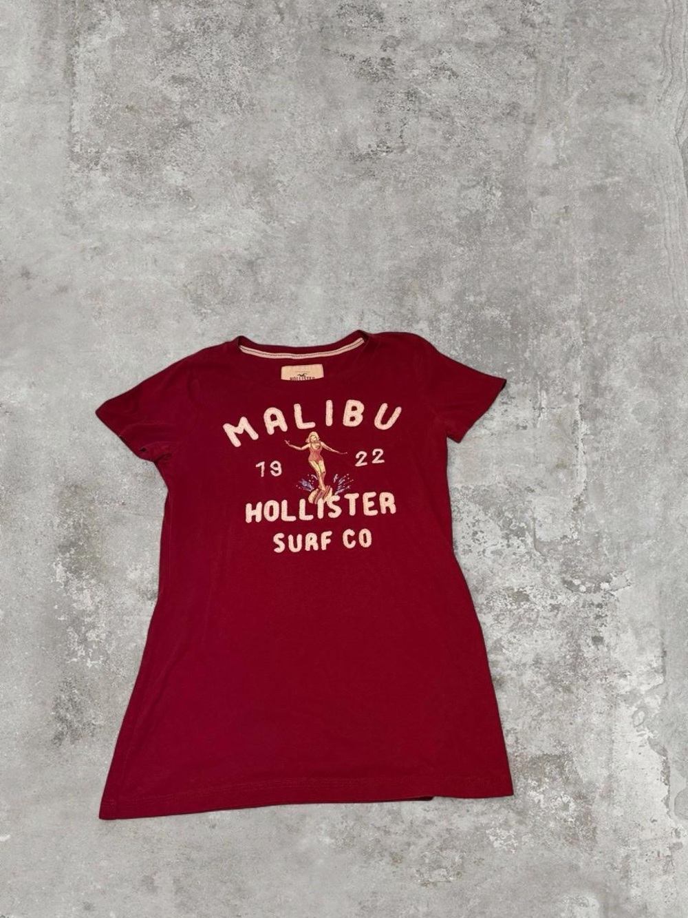 Hollister Red Malibu Surf Graphic Short-Sleeve Tee